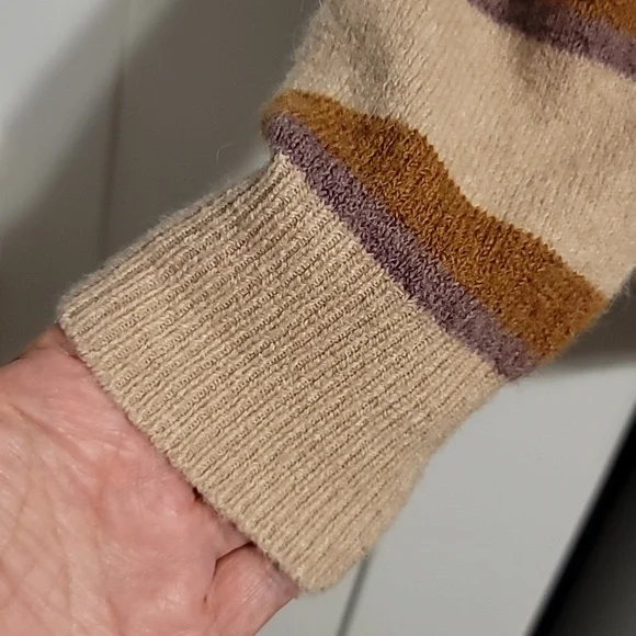 Madewell Westlake Striped Pullover Sweater Womens Small Multi Coziest Yarn Comfy - Picture 7 of 11